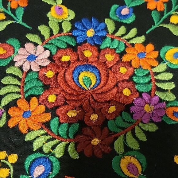 Zara Black Floral Embroidered Mini Skirt - Picture 3 of 3